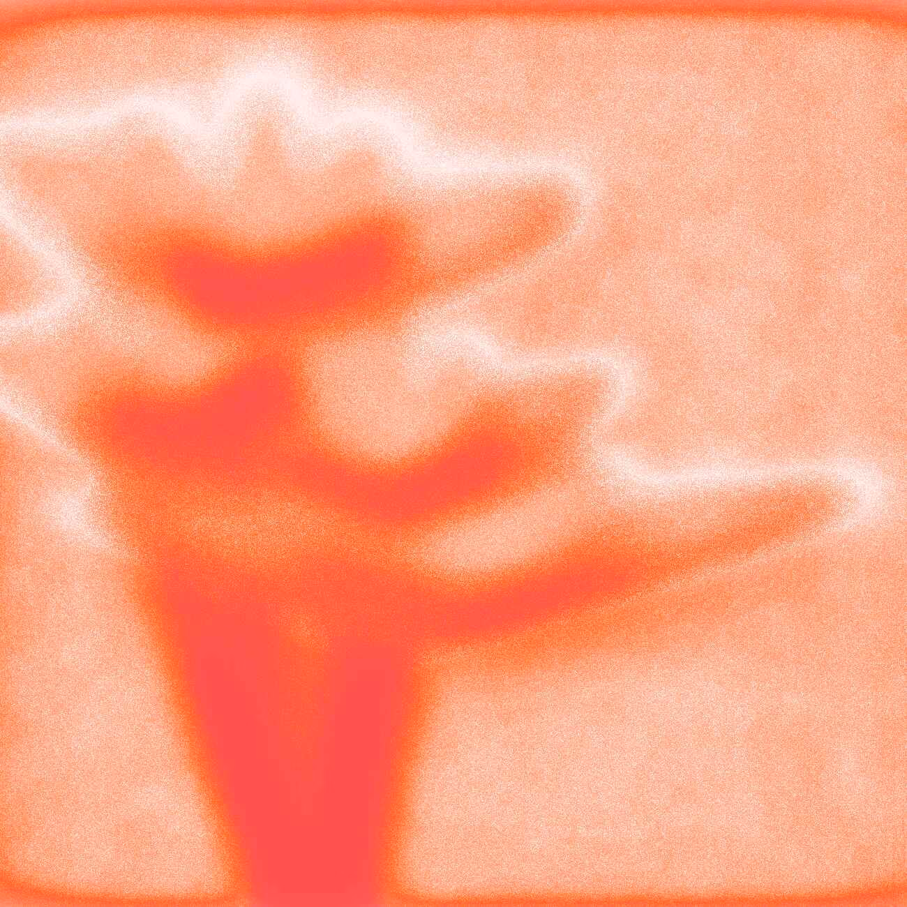 A figure mid-leap, arms wide.